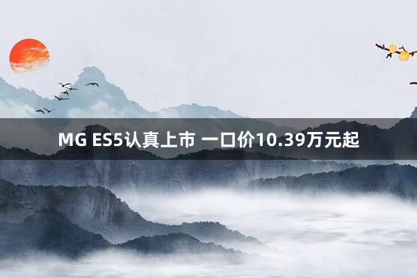 MG ES5认真上市 一口价10.39万元起