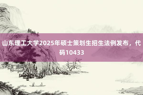 山东理工大学2025年硕士策划生招生法例发布，代码10433