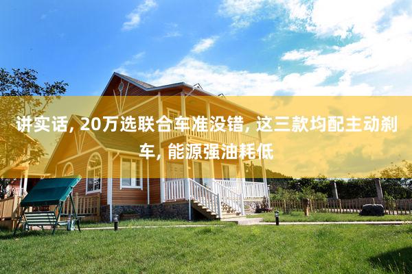 讲实话, 20万选联合车准没错, 这三款均配主动刹车, 能源强油耗低